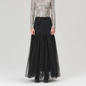 Morgane Le Fay  Black Pina Crinoline Long Skirt or Petticoat